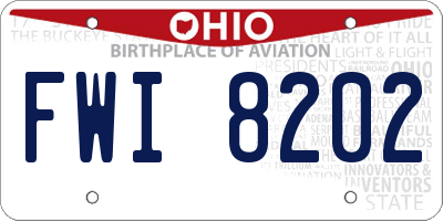 OH license plate FWI8202