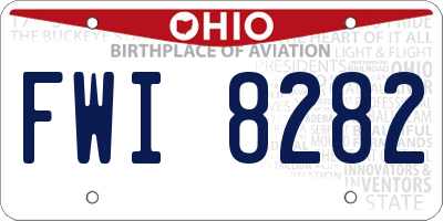 OH license plate FWI8282