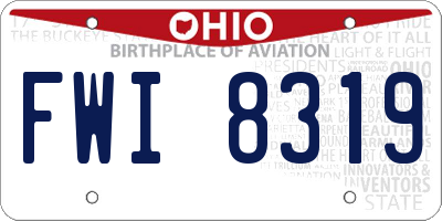 OH license plate FWI8319