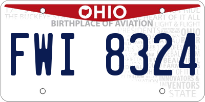 OH license plate FWI8324