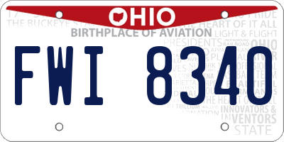 OH license plate FWI8340