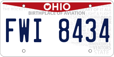 OH license plate FWI8434