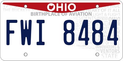 OH license plate FWI8484