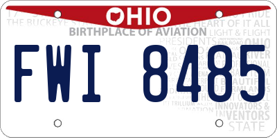 OH license plate FWI8485