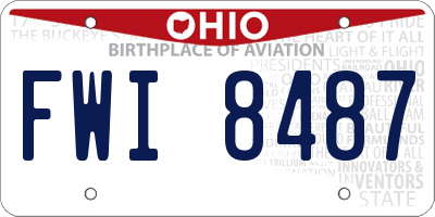 OH license plate FWI8487
