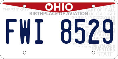 OH license plate FWI8529