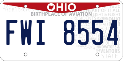 OH license plate FWI8554