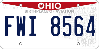 OH license plate FWI8564