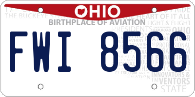 OH license plate FWI8566