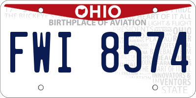 OH license plate FWI8574