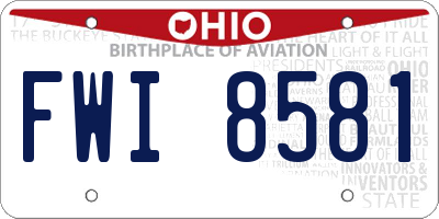 OH license plate FWI8581