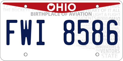 OH license plate FWI8586