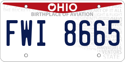 OH license plate FWI8665