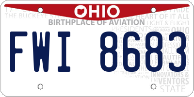 OH license plate FWI8683