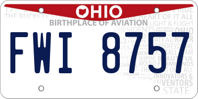OH license plate FWI8757