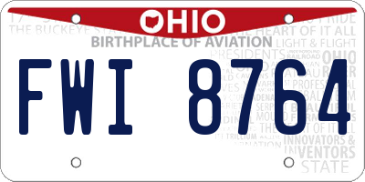 OH license plate FWI8764
