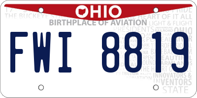 OH license plate FWI8819