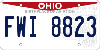 OH license plate FWI8823