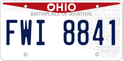 OH license plate FWI8841