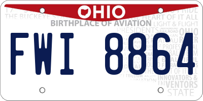 OH license plate FWI8864