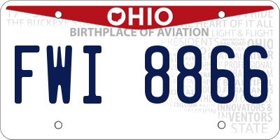 OH license plate FWI8866