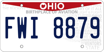 OH license plate FWI8879