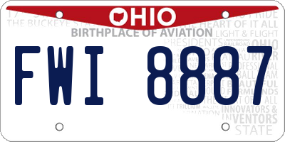 OH license plate FWI8887