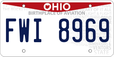 OH license plate FWI8969