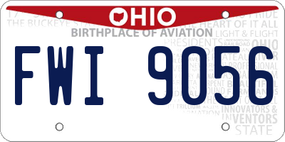 OH license plate FWI9056