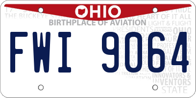 OH license plate FWI9064