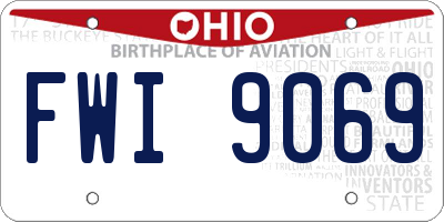 OH license plate FWI9069