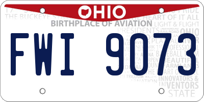 OH license plate FWI9073