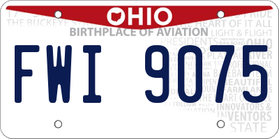 OH license plate FWI9075