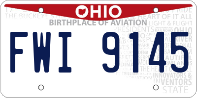 OH license plate FWI9145