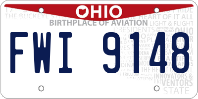 OH license plate FWI9148
