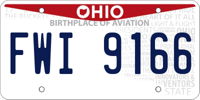OH license plate FWI9166