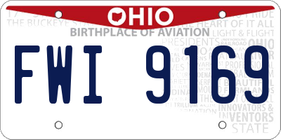 OH license plate FWI9169