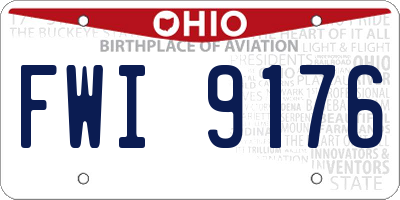 OH license plate FWI9176