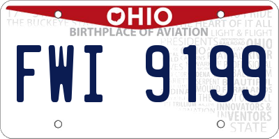OH license plate FWI9199