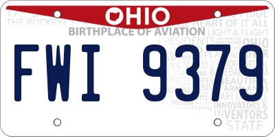 OH license plate FWI9379