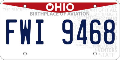 OH license plate FWI9468