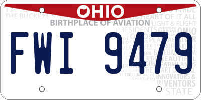 OH license plate FWI9479