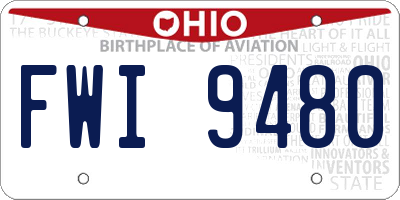 OH license plate FWI9480