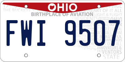 OH license plate FWI9507