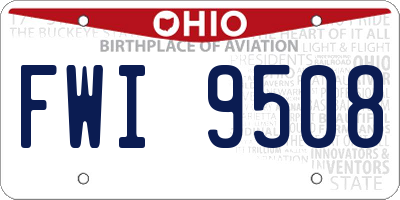 OH license plate FWI9508