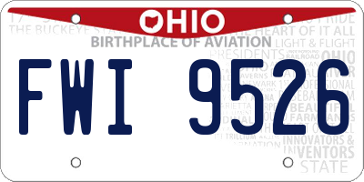 OH license plate FWI9526