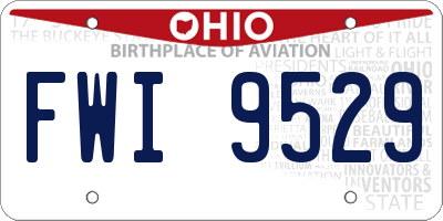 OH license plate FWI9529