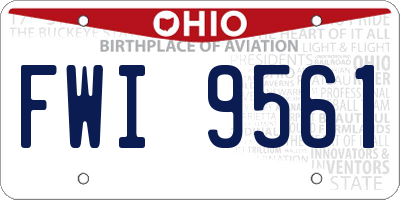 OH license plate FWI9561