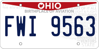 OH license plate FWI9563