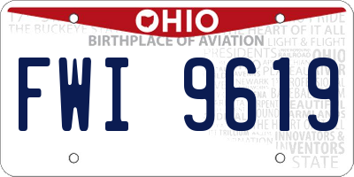 OH license plate FWI9619